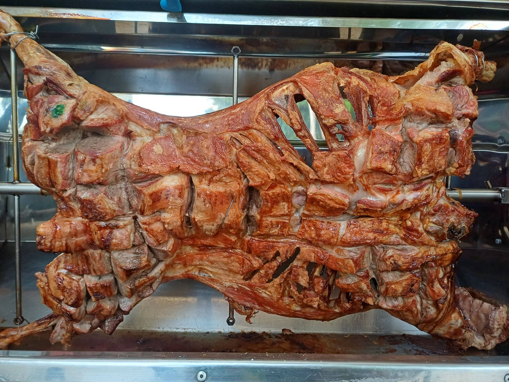 Lamb on spit